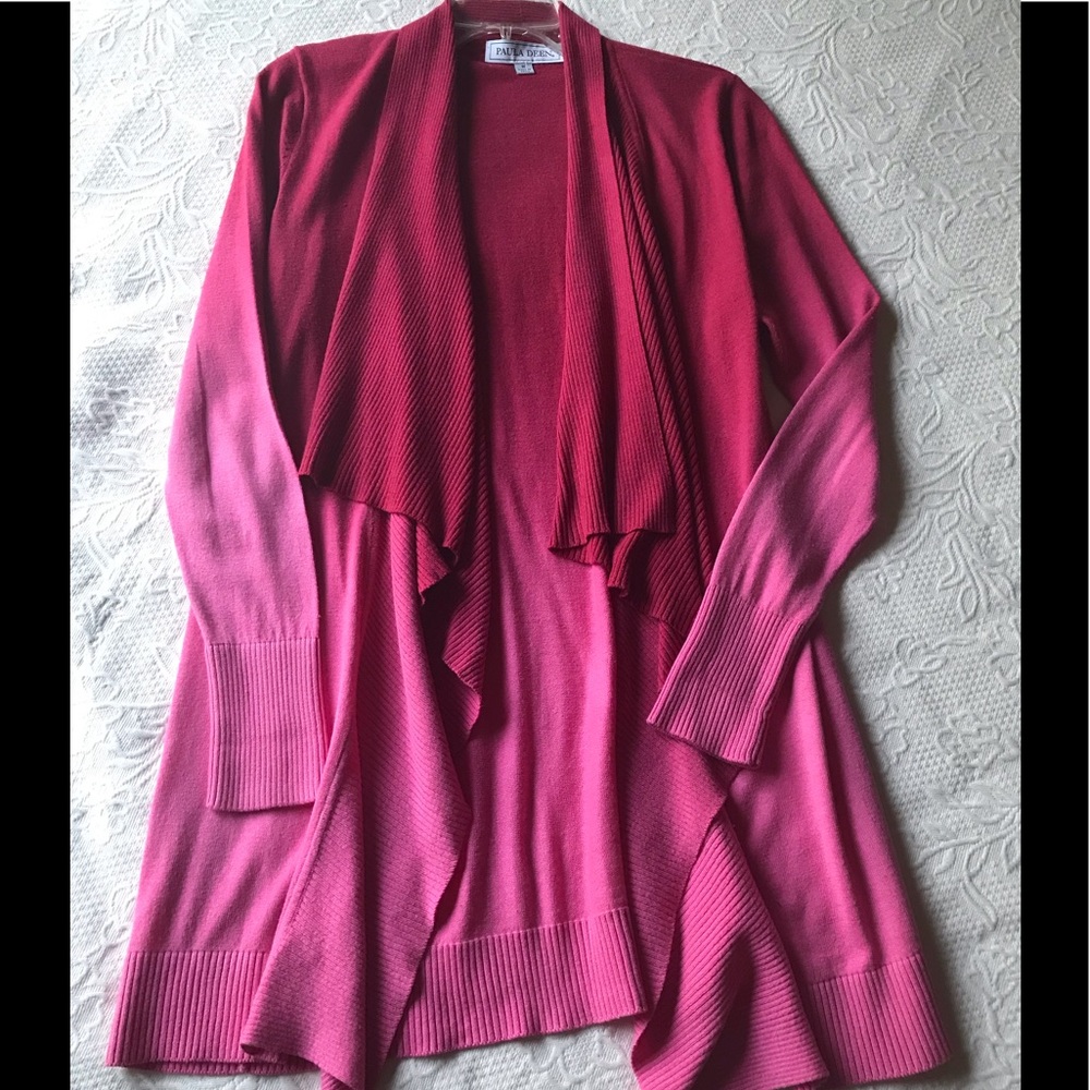 Ombré Knit Cascading Cardigan